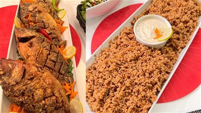 أكلة على أصولها| طريقة تحضير أرز صيادية وسمك مقلي وسلطة طحينة لإفطار اليوم 20 من رمضان 2025