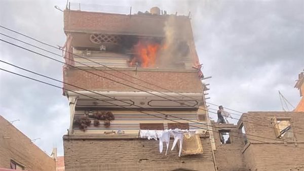 حريق شقة سكنية بالمحلة