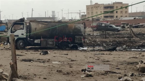 حريق جراج سيارات