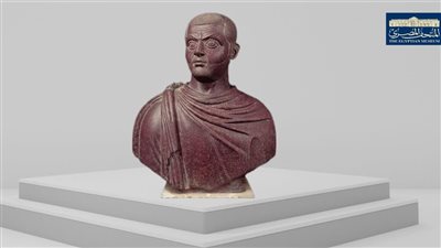 مصنوع من الحجر السماقي.. المتحف المصري بالتحرير يعرض تمثالًا نصفيًا للإمبراطور جاليريوس
