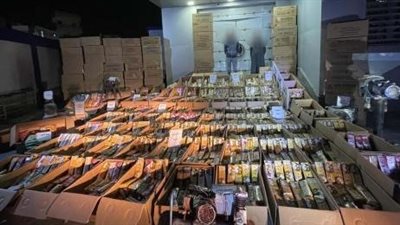 قبل العيد.. الأمن يضبط 9 ملايين قطعة ألعاب نارية داخل ورشة بالفيوم