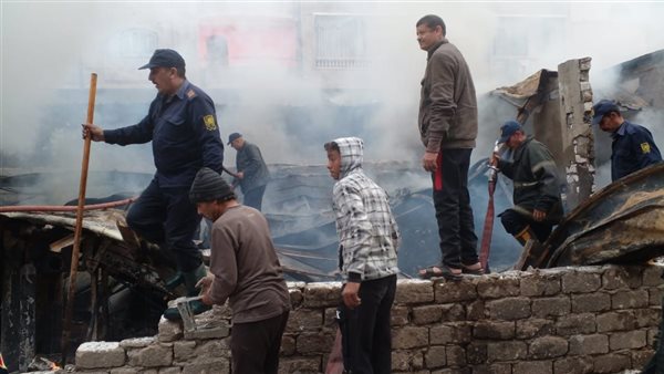 حريق بمصنع نسيج بقرية