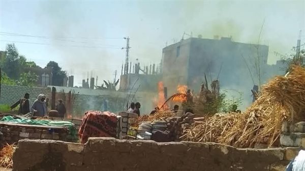 نشوب حريق بمنزل في