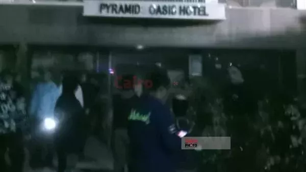 حريق بمحيط فندق بيراميدز