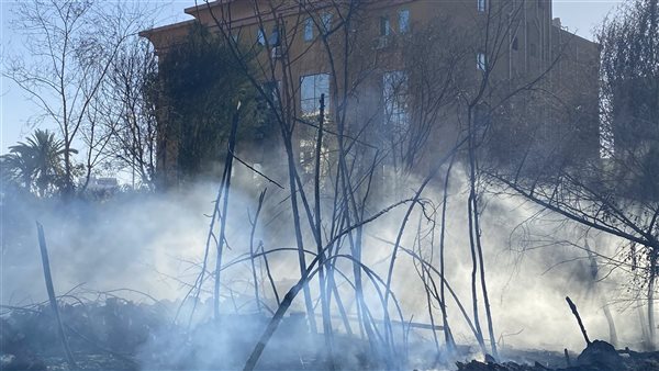 حريق خلف مبنى النيابة