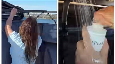 عراقية حوّلت سيارتها لمنزل متنقل واستحمت في العراء تثير غضب السوشيال ميديا