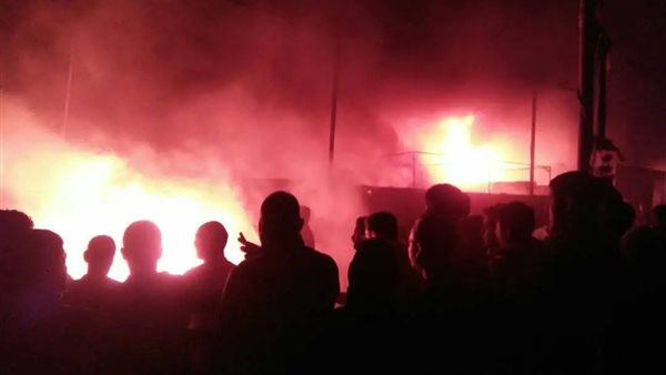 حريق بكسارة بلاستيك