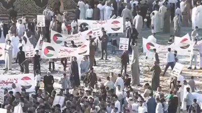 ملايين المواطنين يحتشدون عقب صلاة العيد الفطر المبارك لدعم قرارات مصر وقيادتها والقضية الفلسطينية 