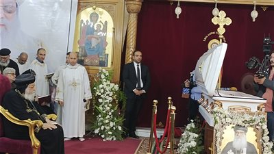 البابا تواضروس يترأس صلوات التجنيز للأنبا باخوميوس بمطرانية دمنهور