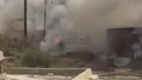 حريق بمحيط البنك