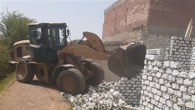 إزالة تعديات على الأراضي الزراعية ضمن حملات مكثفة بمركز الواسطى ببني سويف