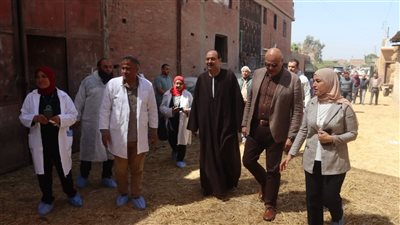 محافظ القليوبية يدشن الحملة القومية الأولى لتحصين الماشية ضد مرض الحمى القلاعية