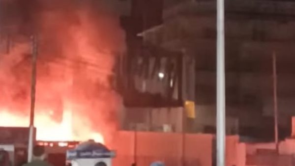 حريق بكشك خشبي بالمحلة