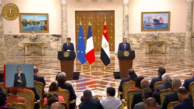 لا للتهجير.. الكلمة الكاملة للرئيس السيسي خلال مؤتمر صحفي مع نظيره الفرنسي 