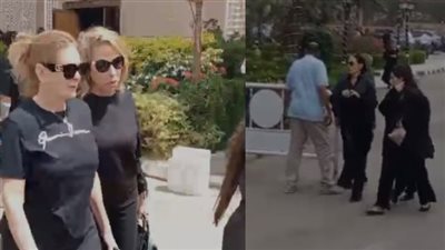 يسرا وشريهان أبرز الحضور في جنازة حماة رامي صبري |صور