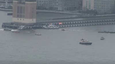 تحطم مروحية في نهر هدسون بولاية نيويورك.. وأنباء عن سقوط قتلى