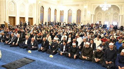 وزراء الأوقاف والعمل والرياضة يشهدون صلاة الجمعة بمسجد العلي العظيم بألماظة