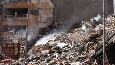 انهيار عقار مكون من 3 طوابق في اللبان بالإسكندرية | بث مباشر