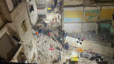 بدء رفع أنقاض المنزل المنهار في الفواخير بأسيوط بعد تصريح جهات التحقيق