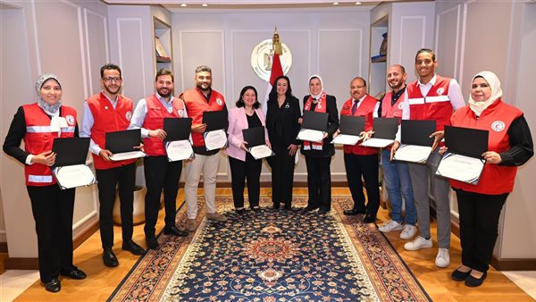 وزيرة التضامن خلال