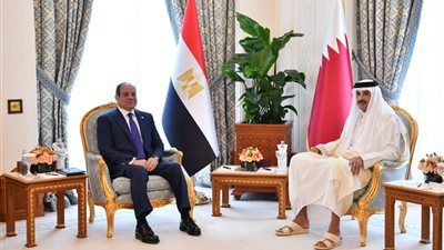 الرئيس السيسي وأمير قطر يؤكدان رفضهما القاطع لتهجير الفلسطينيين من أرضهم