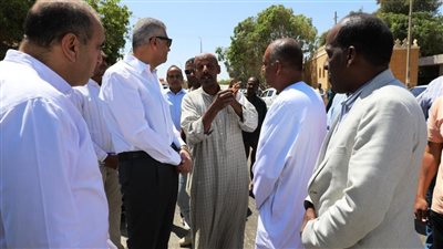 حياة كريمة.. محافظ أسوان يواصل جولاته الميدانية بتفقد مشروع رصف طريق توشكى - عنيبة