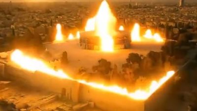 تزامنا مع الأعياد اليهودية.. فيديو إسرائيلي متداول لحرق المسجد الأقصى وتدشين الهيكل