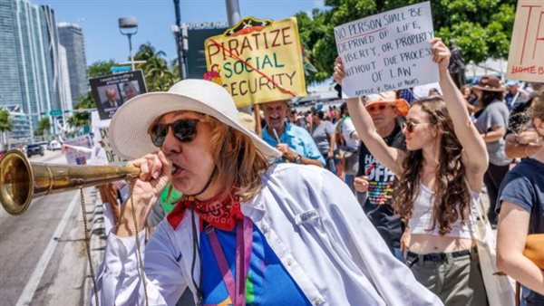 جانب من المظاهرات