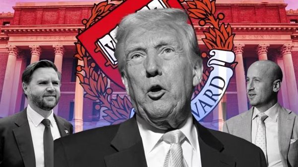 ترامب ورئيس هارفارد