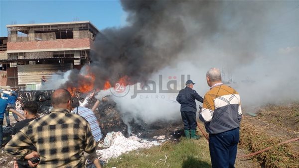 حريق مصنع قطن 