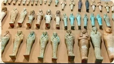  متحف آثار تل بسطا يعرض مجموعة من تماثيل الأوشابتى