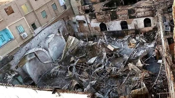 كنيسة قفط بعد الحريق