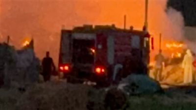 حريق هائل في كسارة بلاستيك بالغربية.. والدفع بـ3 سيارات إطفاء