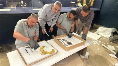 نُقلت من متحف التحرير.. ننشر قطع توت عنخ آمون الذهبية بالمتحف المصري الكبير | صور 