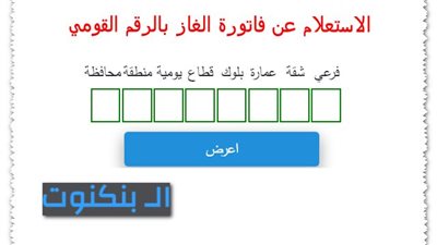 خطوات الاستعلام عن فاتورة الغاز الطبيعي وطرق السداد الإلكتروني
