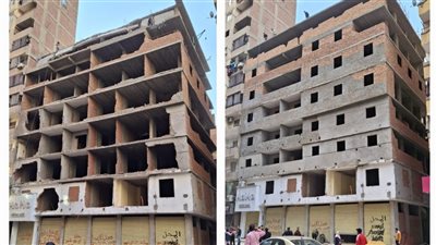 إزالة عقار مخالف من 7 أدوار بعين شمس.. وإحالة بعض مسؤولي الحي للنيابة الإدارية