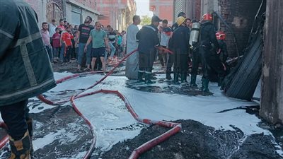 إصابة 5 أشخاص في حريق منزل مكون من 3 طوابق بطنطا |صور