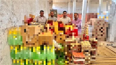 ضبط 8806 عبوات غذائية منتهية الصلاحية وطن ملح طعام مجهول المصدر خلال حملات تموينية البحيرة