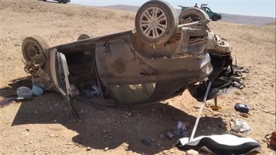 مصرع شخص وإصابة زوجته ونجله في انقلاب سيارة ملاكي بالأقصر