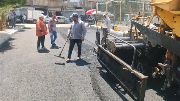 أعمال رصف بمدينة