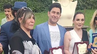 تكريم خاص لـ سلاف فواخرجي وأحمد شاكر بعد إزاحة الستار عن تمثال أسمهان في دار الأوبرا المصرية