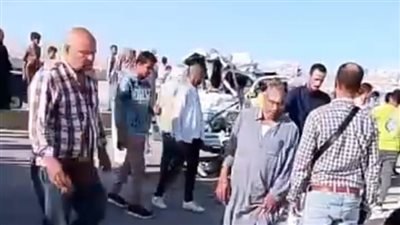 إصابة 14 شخصًا في حادث تصادم سيارتين على طريق مطروح إسكندرية