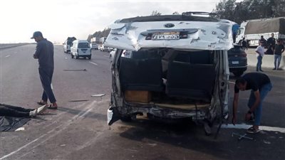 إصابة 8 عمال في انقلاب سيارة على طريق وادي النطرون العلمين| أسماء