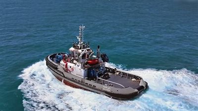 القوات البحرية تستلم القاطرة الأولى رأس الحكمة طراز ASD من شركة ترسانة الإسكندرية