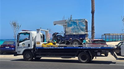 حملة لتنفيذ منع سير البيتش باجي والتروسيكل على كورنيش مطروح