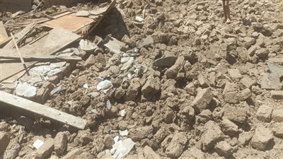 انهيار منزل من طابقين دون خسائر في الأرواح بأسوان