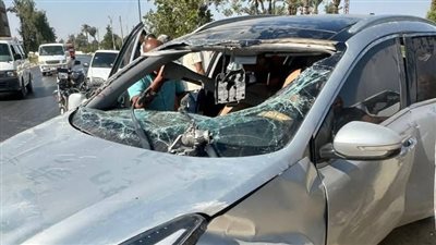 تعرض زوجة النائب السابق ممدوح الحسيني وابنته لحادث سير على طريق مصر- الفيوم