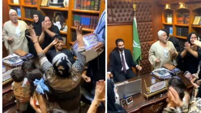 المحامي صاحب فيديو احتفال البراءة: اتفاجئت بيهم داخلين عليا بالمزمار وبينقطوني جوه المكتب |فيديو