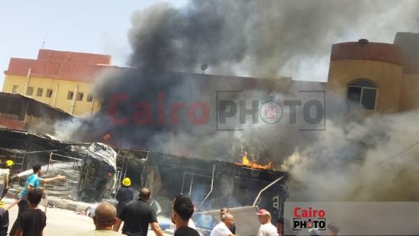 حريق بمحيط مول البنفسج