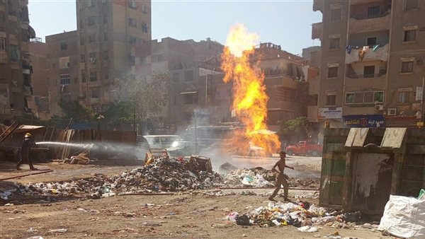 انفجار ماسورة غاز